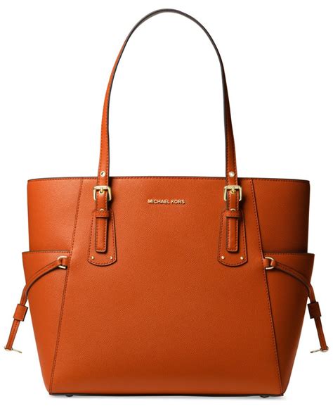 michael kors voyager east west tote burnt orange|signature voyager east west tote.